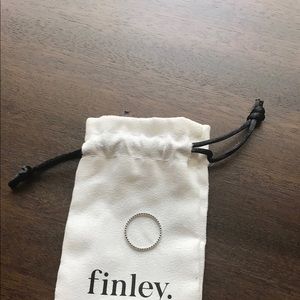 Finley Silver Beaded Stacking Ring